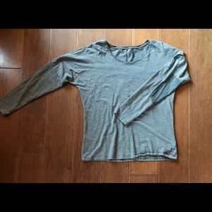 [Toad & Co] gray stripped long sleeve